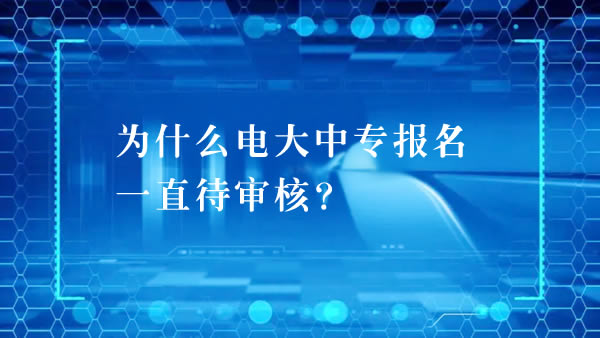 为什么电大中专报名一直待审核？