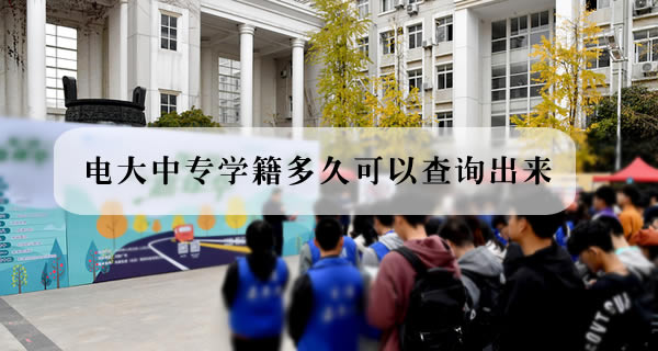 电大中专学籍多久可以查询出来