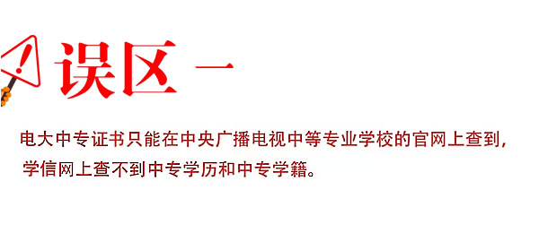 电大中专报名误区一