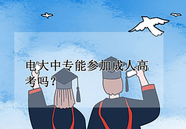 电大中专能参加成人高考吗